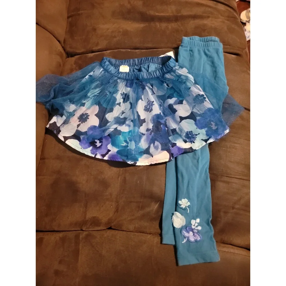 Gymboree butterfly garden skirt and leggings size‎ 5t